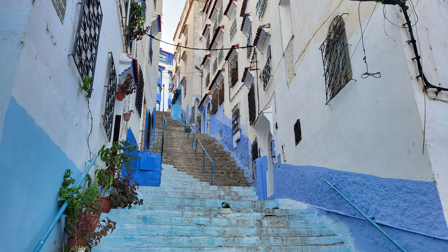 ...das Chefchaouen den Namen "Blaue Stadt" nicht umsonst trägt.